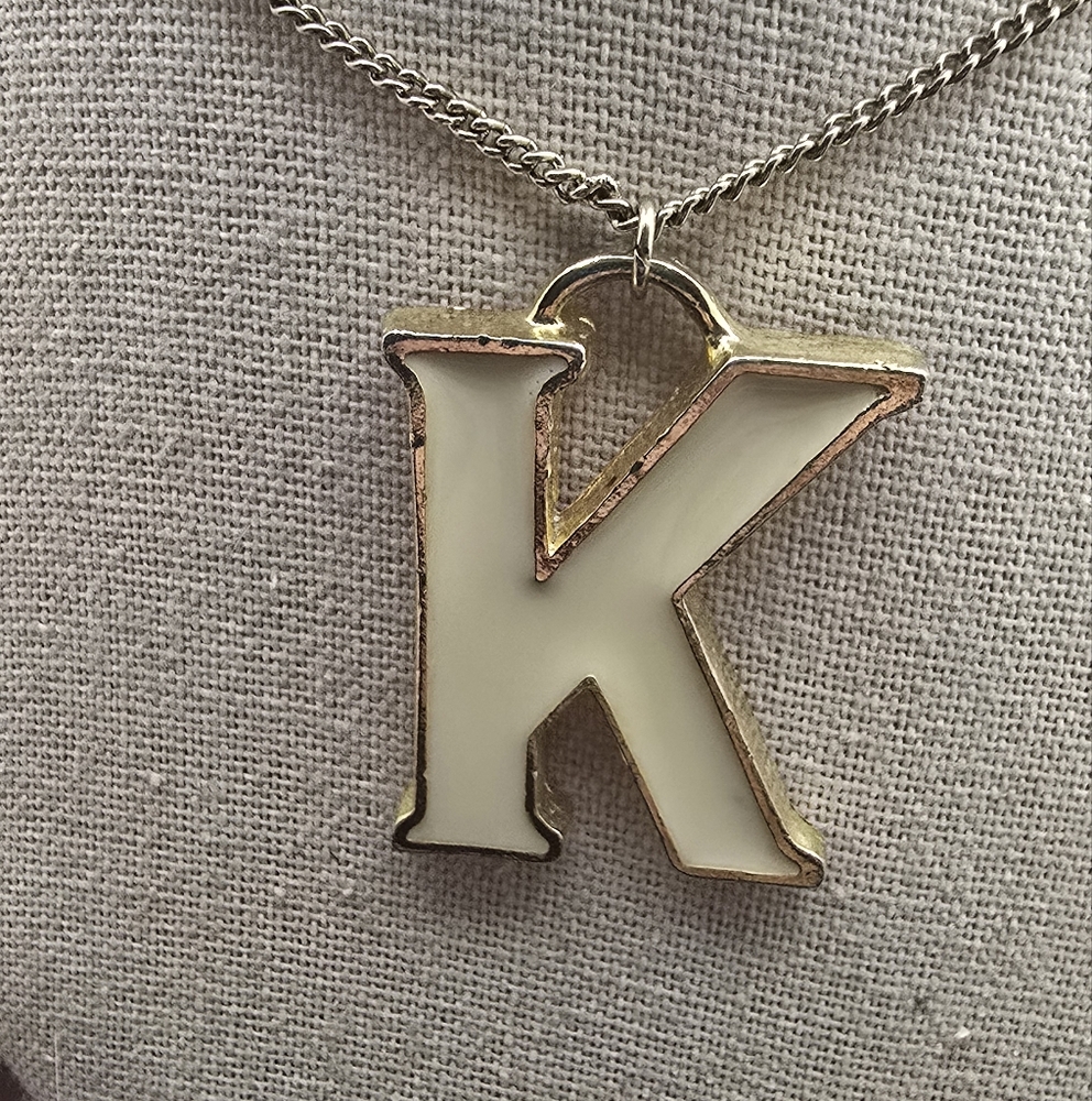 Gold and White Necklace, Lettee K